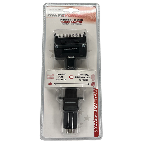 Trailer Adaptor - Flat 7 Pin Plug to Small Round 7 Pin Socket