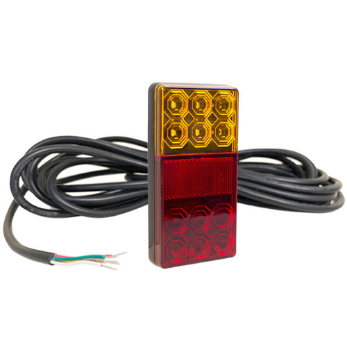 120 Series Left Hand LED Combo Trailer Lamp - Stop / Tail / Indicator with 9m Cable(10-30V)