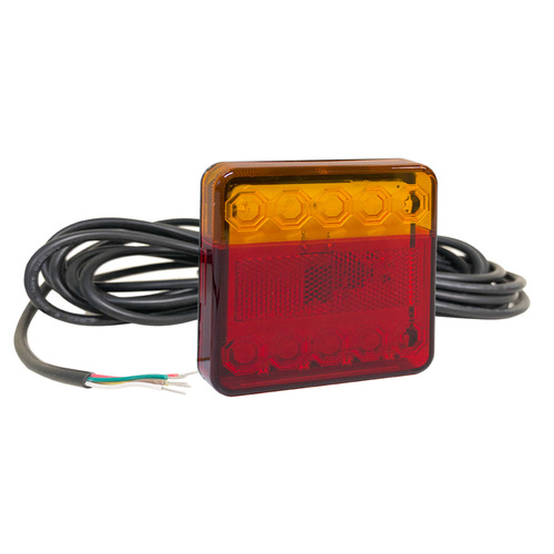 120 Series Left Hand LED Combo Trailer Lamp - Stop / Tail / Indicator with 9m Cable(10-30V)