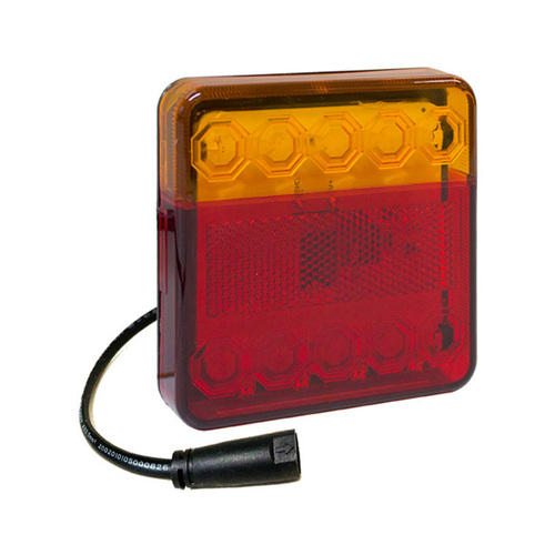 20 Series Left Hand LED Combo Trailer Lamp - Stop / Tail / Indicator with Plug (10-30V)