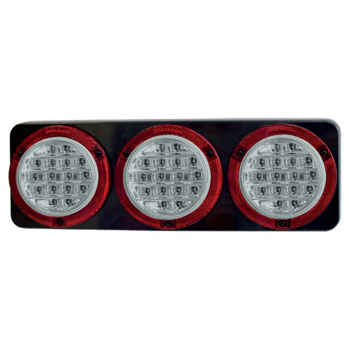 350 Series LED Combo Lamp Clear Lens - Stop / Tail / Indicator Black Base