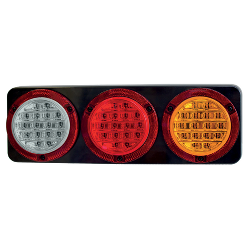 350 Series LED Combo Lamp - Stop / Tail / Indicator / Reverse Black Base