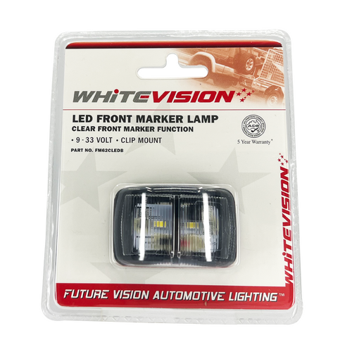 SM62 Series Clear Lens Front Clearance LED Marker Blister