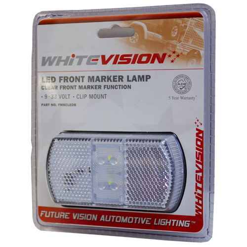 SM8 Series Clear Lens Front Clearance LED Marker Blister