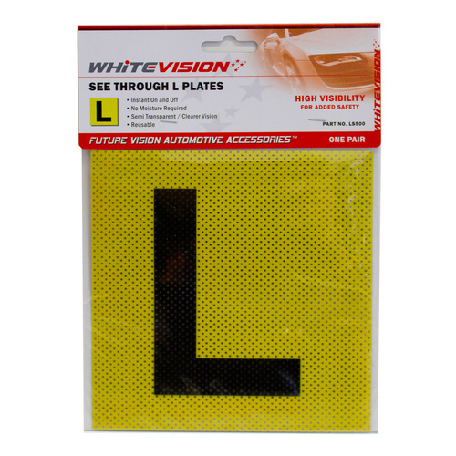 See Through Black on Yellow L Plates