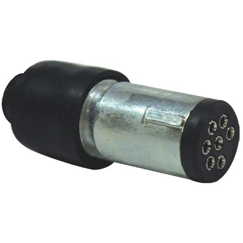 Trailer Plug - Small Metal Round 7 Pin