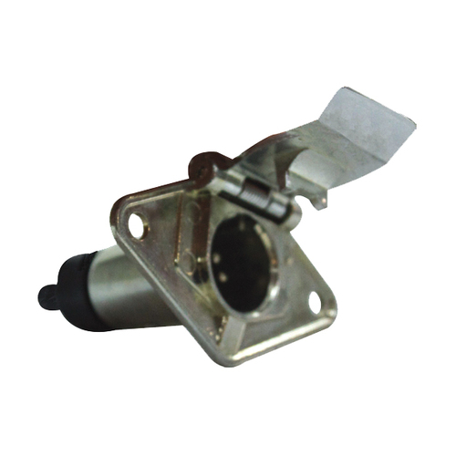 Trailer Socket - Small Metal Round 7 Pin