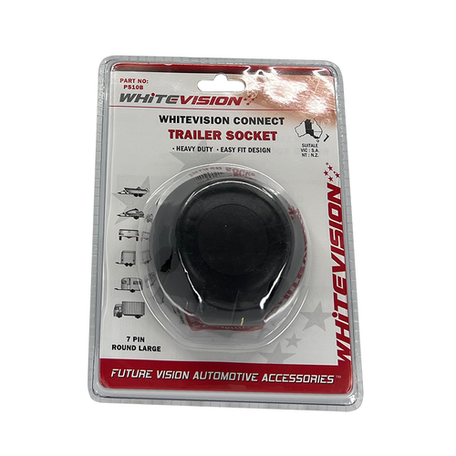 Trailer Socket - Large Plastic Round 7 Pin Blister