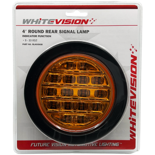 400 Series LED Amber Lens Indicator Lamp with Grommet Blister