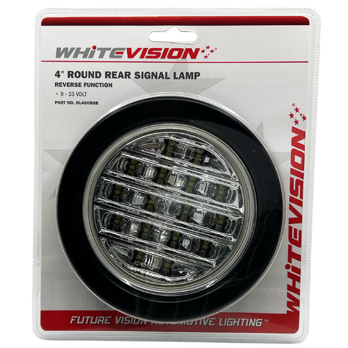 400 Series LED Clear Lens Reverse Lamp with Grommet Blister