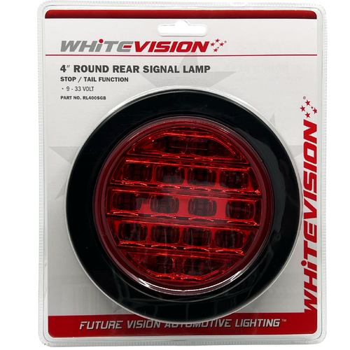 400 Series LED Red Lens Stop/Tail Lamp with Grommet Blister