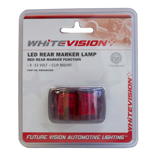 SM62 Series Red Lens Rear LED Marker Blister