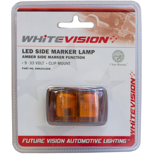 SM62 Series Amber Lens Side LED Marker Blister