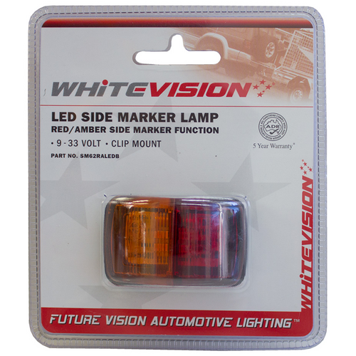 SM62 Series Red / Amber Lens Side LED Marker Blister