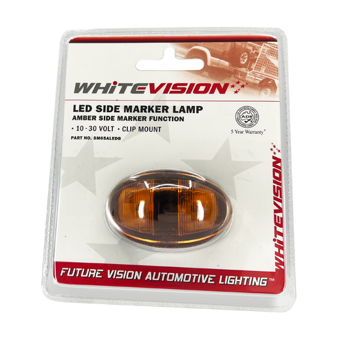 SM65 Series Amber Lens Side LED Marker Blister