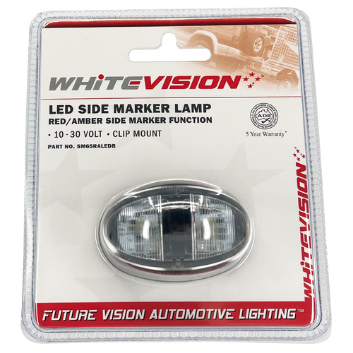 SM65 Series Red / Amber Lens Side LED Marker Blister