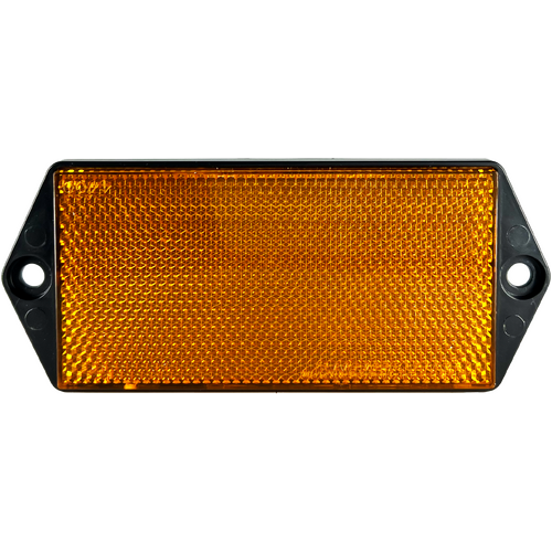 WR102 Series Amber Reflector Black Base