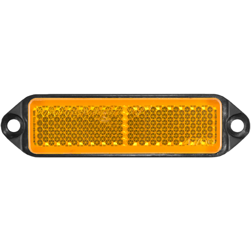 WR121 Series Amber Reflector Black Base