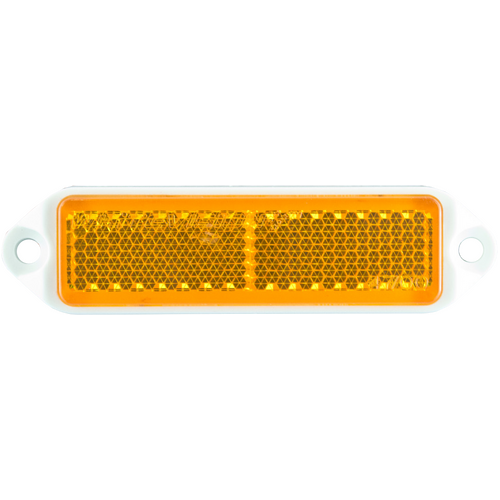 WR121 Series Amber Reflector White Base