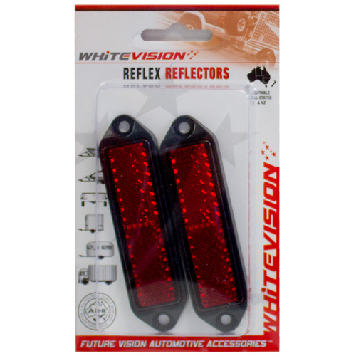 WR121 Series Red Reflector Black Base Blister