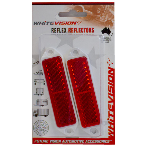 WR121 Series Red Reflector White Base Blister