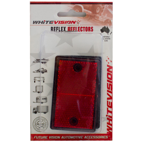 WR6 Series Red Reflector Black Base Blister